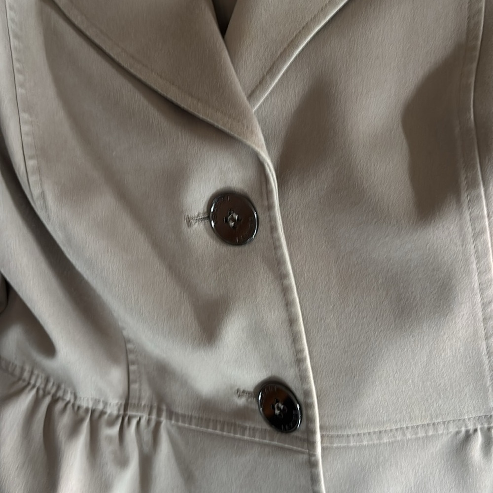 Tahari Tan Blazer Lightweight Suit Jacket size 14P